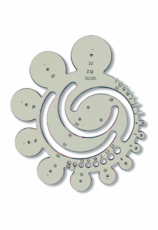 Schablone - Radiusschablone   150 x 210 mm