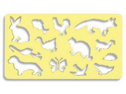 Schablone - Tiermalschablone II- Fuchs , 12 cm x 21 cm