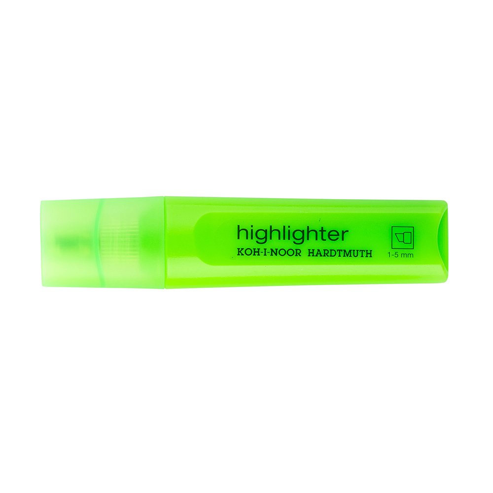Textmarker - Keilspitze / Jumbo-  Highlighter - Gr&#252;n ,  Strichst&#228;rke 1 - 5 mm