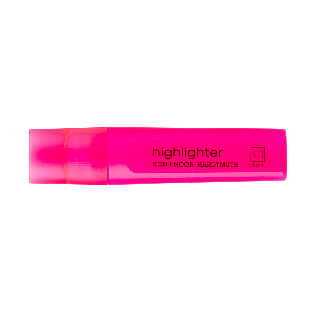 Textmarker - Keilspitze / Jumbo-  Highlighter - Pink ,  Strichst&#228;rke 1 - 5 mm