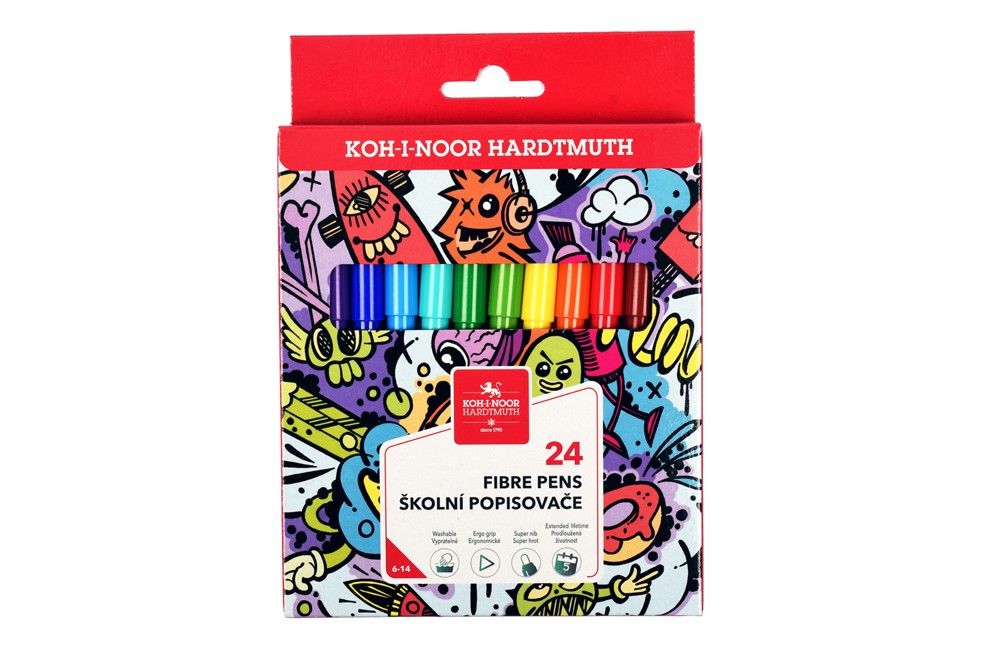 Fasermaler &quot;Teenage&quot;  24er Set mit einer  2 mm Spitze , im Papp- Etui