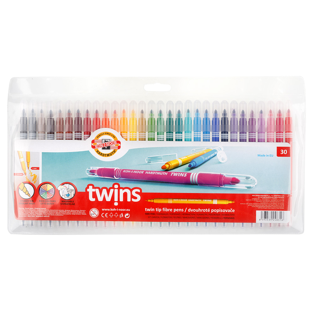 Fasermaler Schul- Doppelfaserpens &quot;Dick - D&#252;nn&quot; im 30er Pack