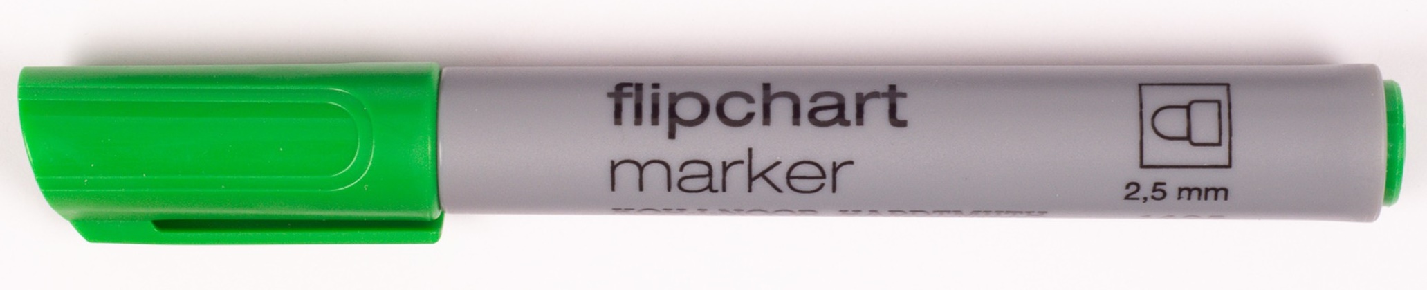 Flipchart- Marker  - Gr&#252;n -  mit einer  2,5 mm Rundspitze