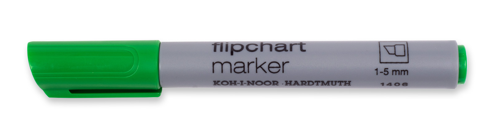 Flipchart- Marker -  Gr&#252;n - mit einer  1 - 5 mm Keilspitze