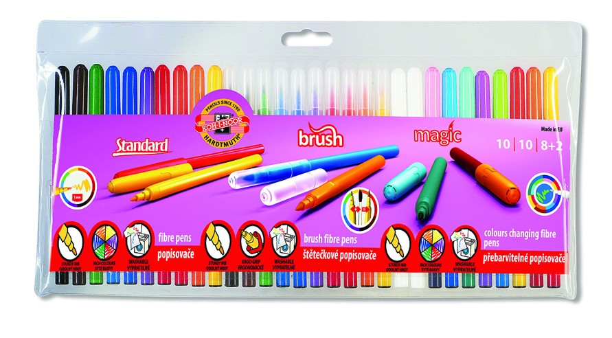 Fasermaler &quot; Standrad / Brush / Magic sortiert  im  30er  Set
