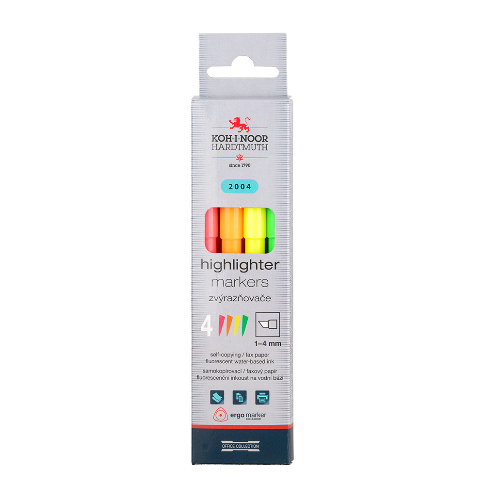 Textmarker -  Keilspitze &quot; NEON sortiert &quot;  Strichst&#228;rke  1 - 4  mm