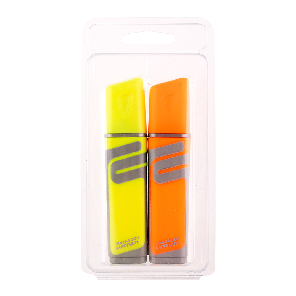 Textmarker - Keilspitze 1 - 5 mm / gummierte Griffzone   &quot; Gelb / Orange