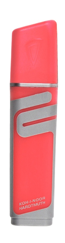 Textmarker - Keilspitze 1 - 5 mm / gummierte Griffzone   &quot; Rot  &quot;
