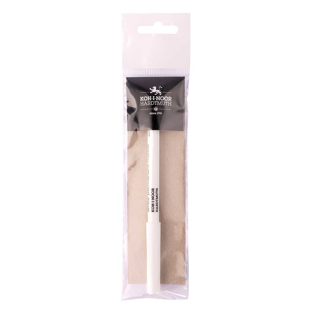 Marker Permanent- Marker / Weiss -  2,0 mm Rundspitze - im PP-Beutel