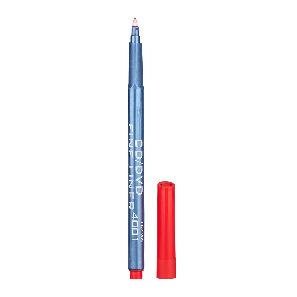 Marker - Permanent- Fineliner  CD / DVD 0,7 mm Rundspitze, im 4er Pack