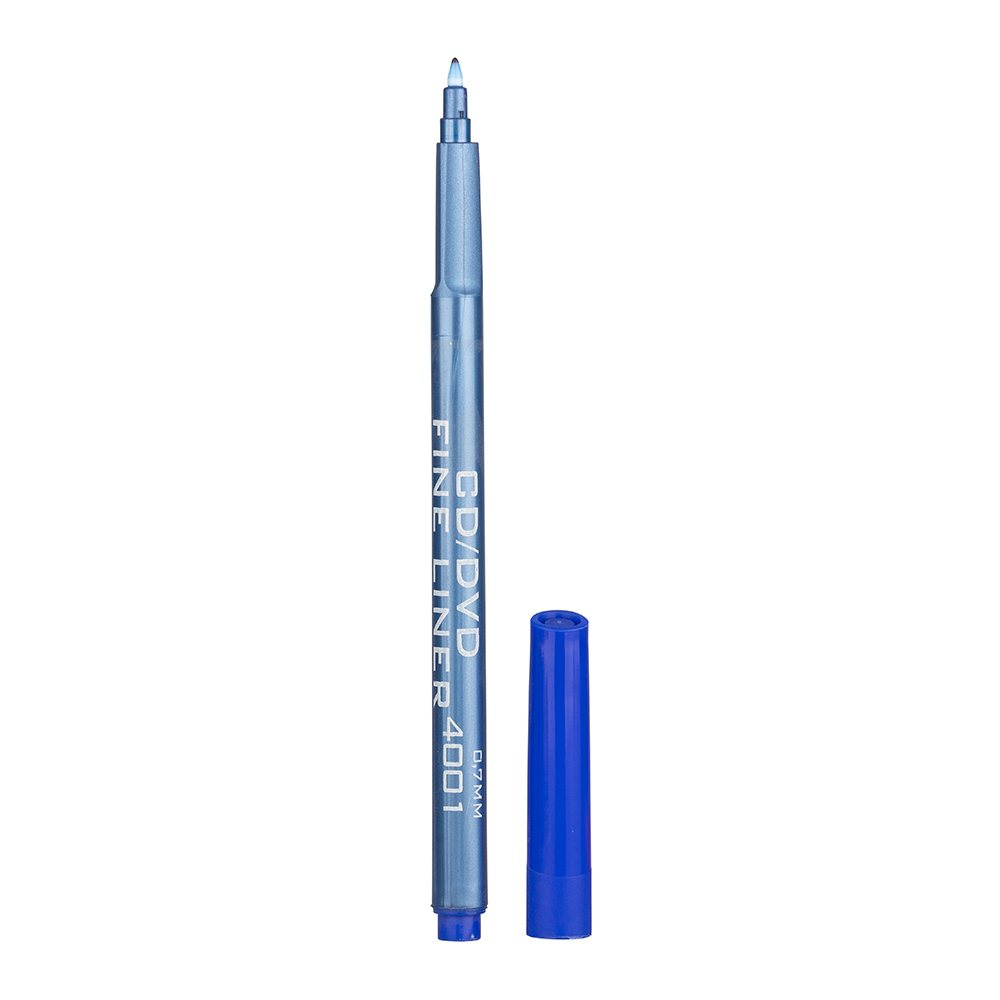 Marker - Permanent- Fineliner  CD / DVD  &quot; Blau &quot;  0,7 mm Rundspitze