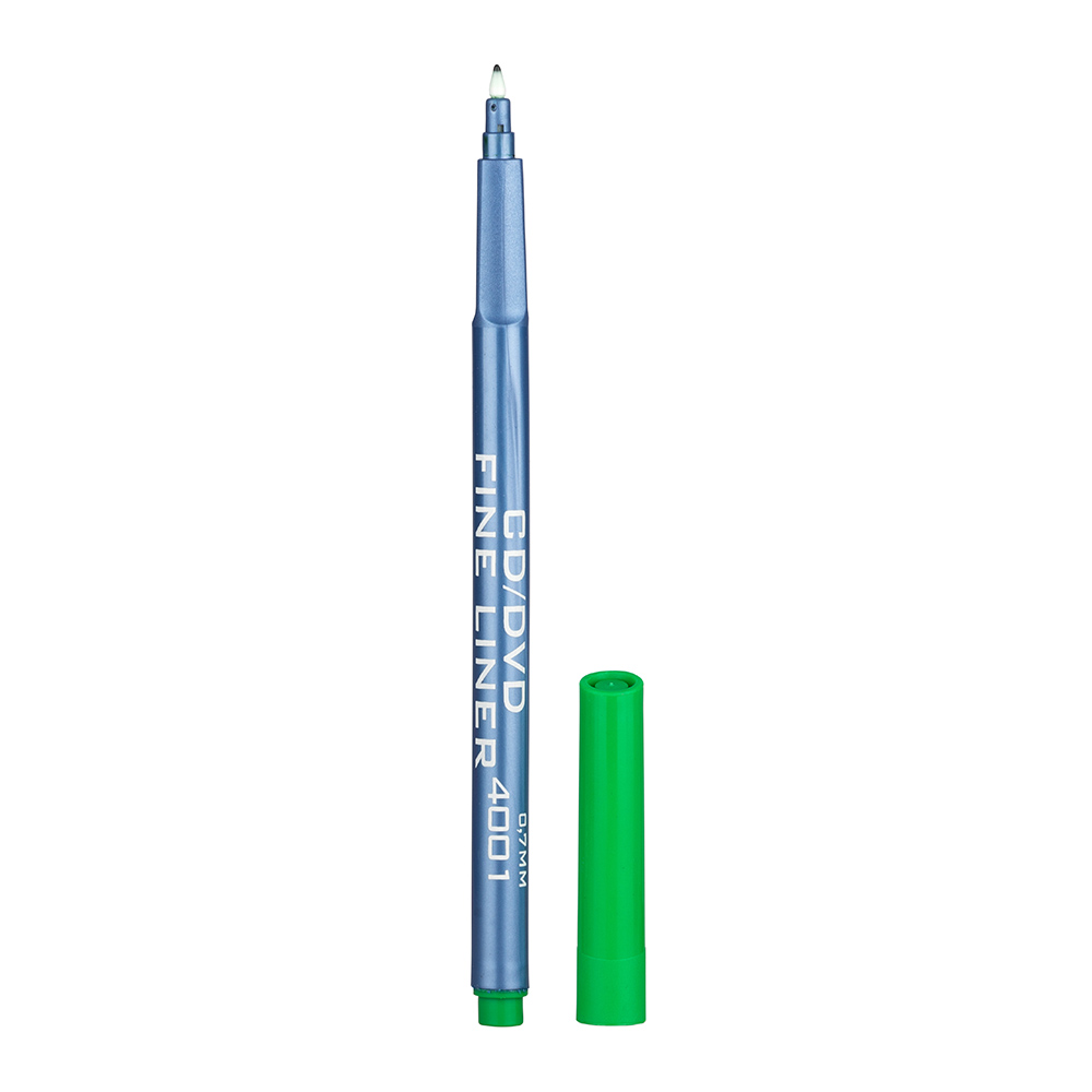 Marker - Permanent- Fineliner  CD / DVD &quot; Gruen &quot;  0,7 mm Rundspitze