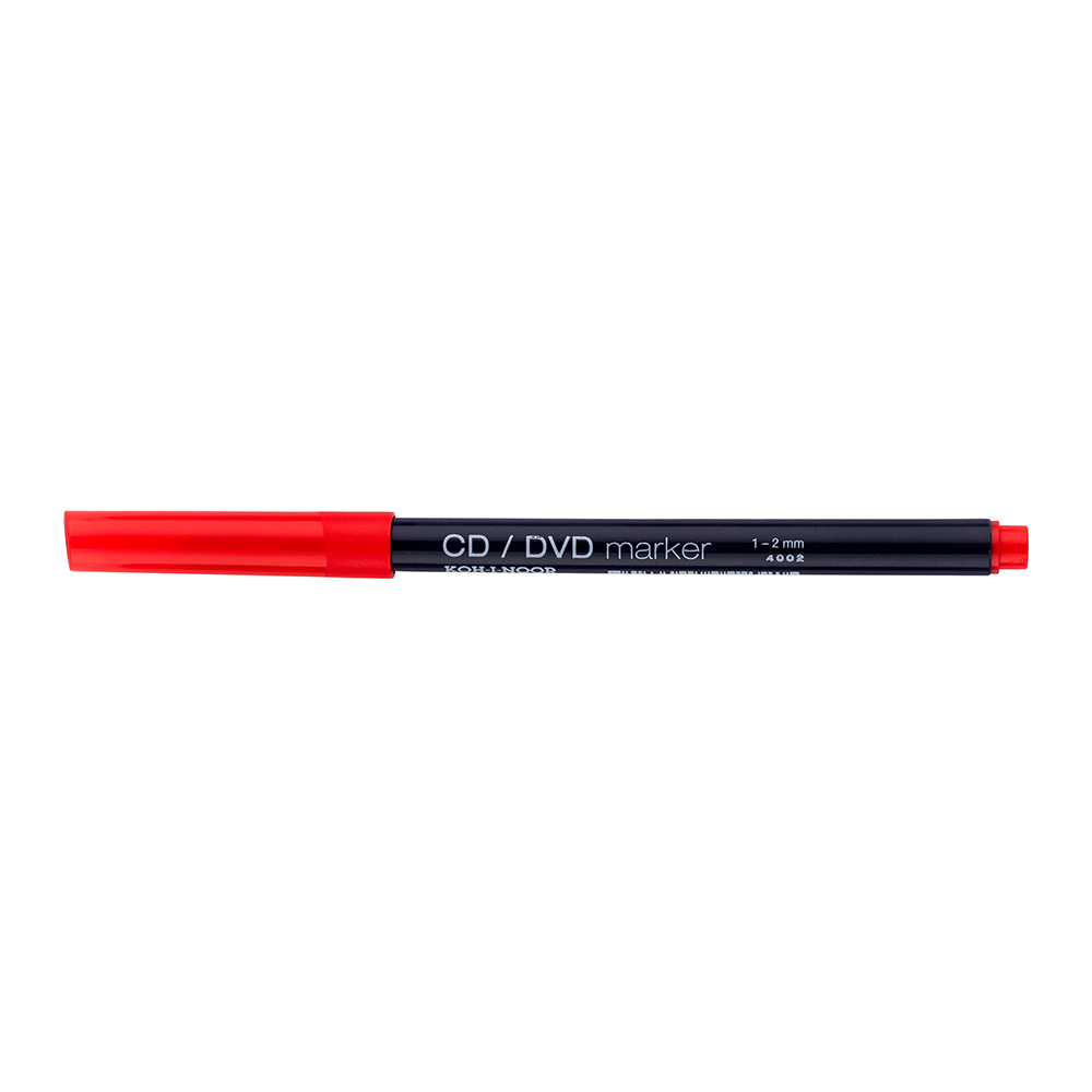 Marker  Permanent- Marker CD / DVD / Blu-ray   - Rot / 1,0 - 2,0 mm Rundspitze