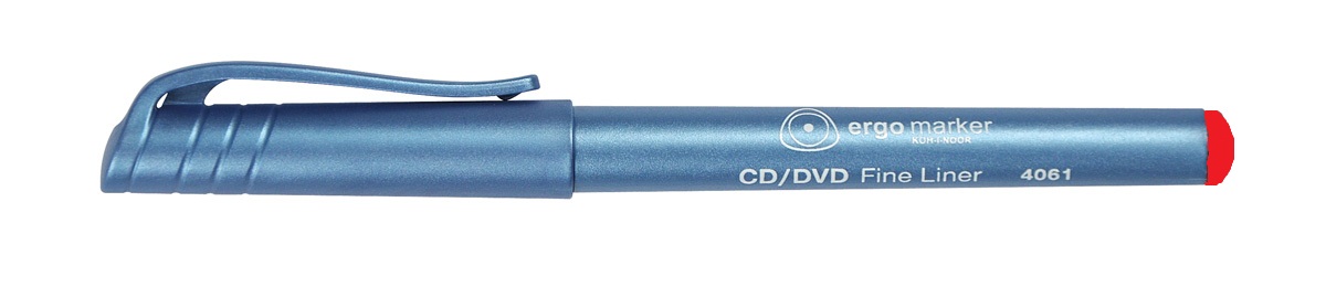 Fineliner  CD / DVD   &quot; Rot &quot;   0,7 mm Rundspitze