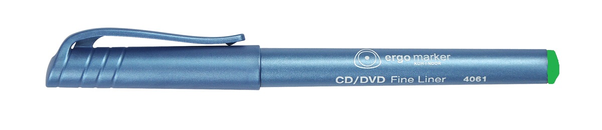 Fineliner  CD / DVD   &quot; Gruen &quot;   0,7 mm Rundspitze