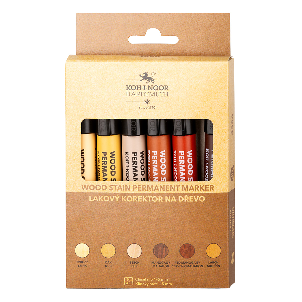 Marker Moebel- Reparatur 1 - 5 mm Keilspitze - 6er Set