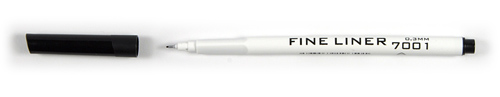Fineliner  &quot; Schwarz &quot;   Kunststoff- Rundspitze /  0,3 mm Strichst&#228;rke
