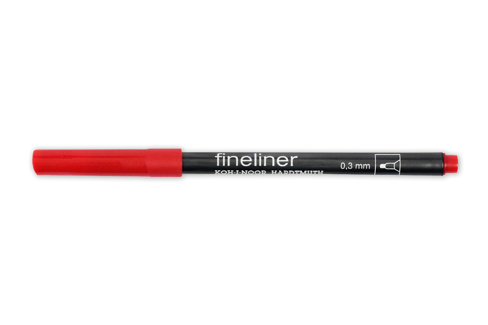 Fineliner - Feinschreiber ,  Rundspitze - 0,3 mm Strichst&#228;rke  / 12 - Dark Red