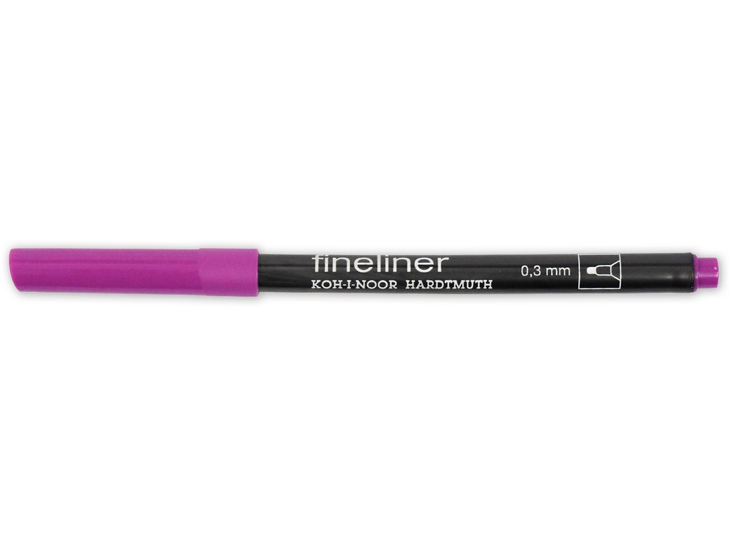 Fineliner - Feinschreiber ,  Rundspitze - 0,3 mm Strichst&#228;rke  / 20 - Magenta