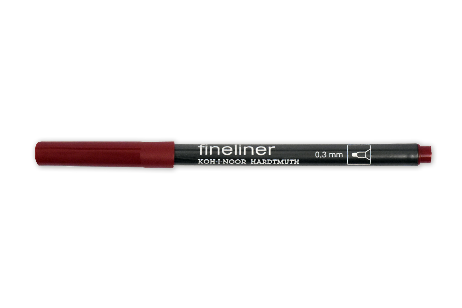Fineliner - Feinschreiber ,  Rundspitze - 0,3 mm Strichst&#228;rke  / 28 - Red Brown