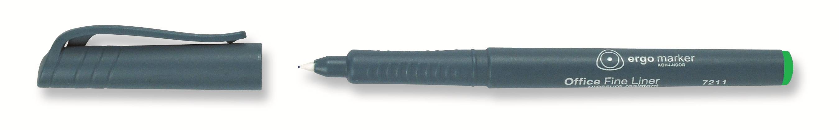 Fineliner  &quot; Office  Liner - Gruen &quot;   Kunststoff- Rundspitze /  0,5 mm Strichst„rke