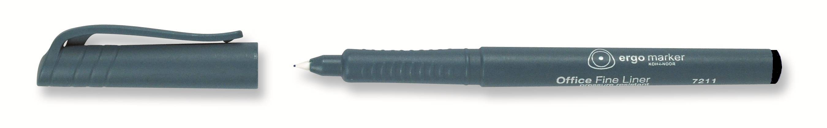 Fineliner  &quot; Office  Liner -  Schwarz &quot;   Kunststoff- Rundspitze /  0,5 mm Strichstaerke
