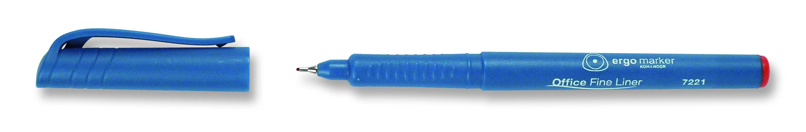 Fineliner  &quot; Office  Liner - Rot &quot;   Metall- Rundspitze /  0,3 mm Strichstaerke