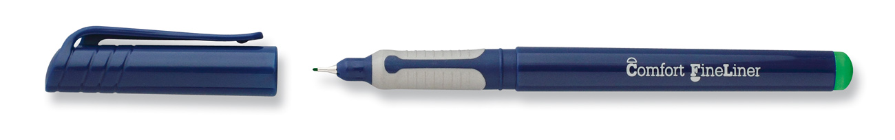 Fineliner  &quot; Comfort  Liner - Gruen &quot;   Kunststoff- Rundspitze /  0,3 mm Strichstaerke
