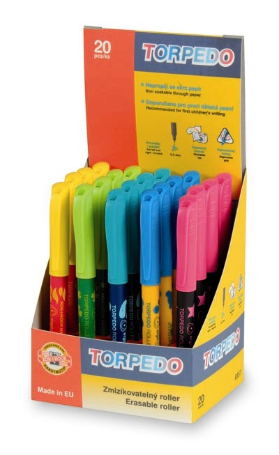Tintenroller  &quot; TORPEDO &quot;  farblich sortiert   / 0,3 mm Strichstaerke , im 20er Pack