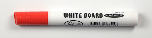 White-Boardmarker -  Rot / Keilspitze  1-5 mm
