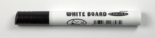 White-Boardmarker  - Schwarz / Keilspitze  1-5 mm