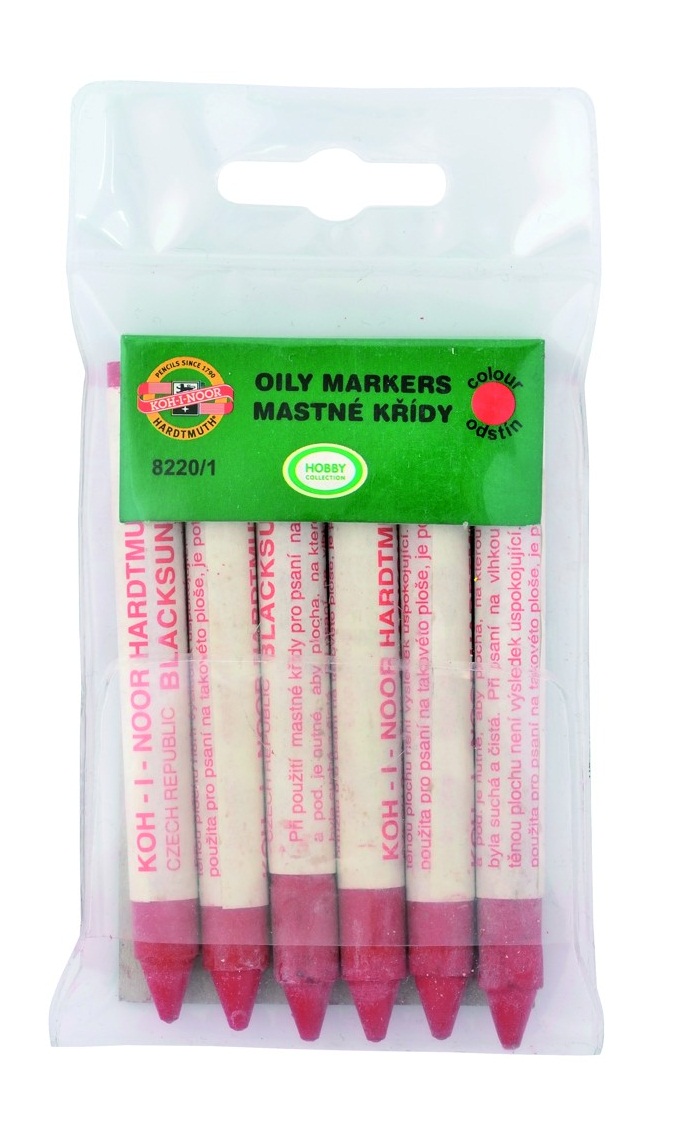 Universal-Oelkreide - 1 / Red -  6er Pack