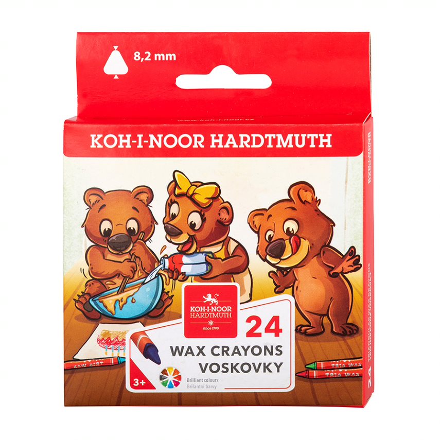 Wachsmalstifte  &quot; TRIO  WAX  &quot; 8,2  mm x 90 mm, im 24er Pack