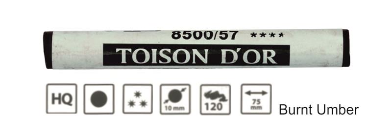 Pastellkreide-  runde weiche Softpastellkreide 12er Pack  - 57 / Bornt Umber  -