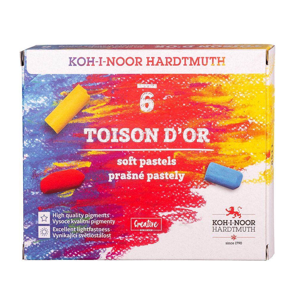 Kreide  Schul-Pastellkreide Softpastelle, im 6er Pack
