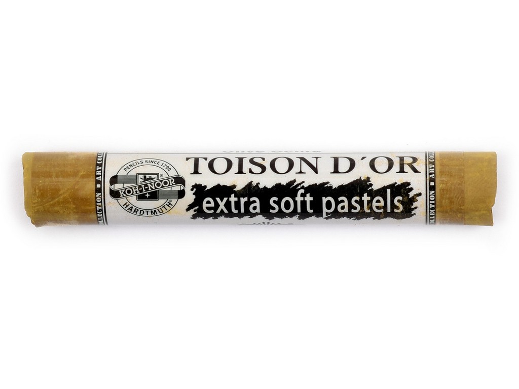 Pastellkreide-  runde extra weiche Softpastellkreide 12er Pack  - 208 / Olive Ochre -