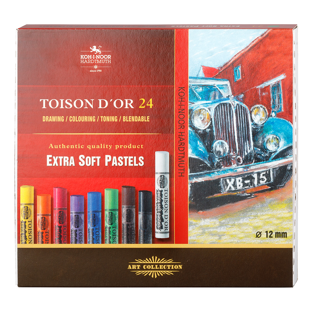 Pastellkreide-  runde extra weiche Softpastell 24er Pack