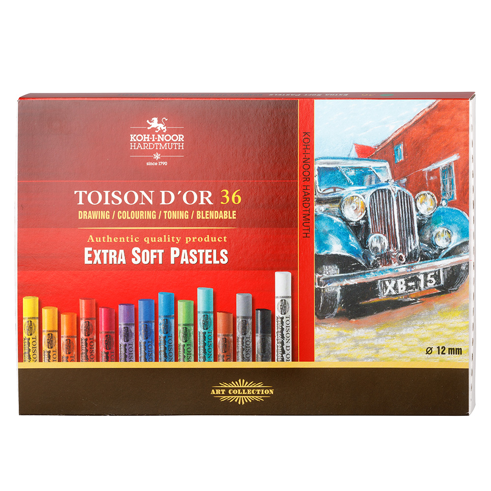 Pastellkreide-  runde extra weiche Softpastell 36er Pack