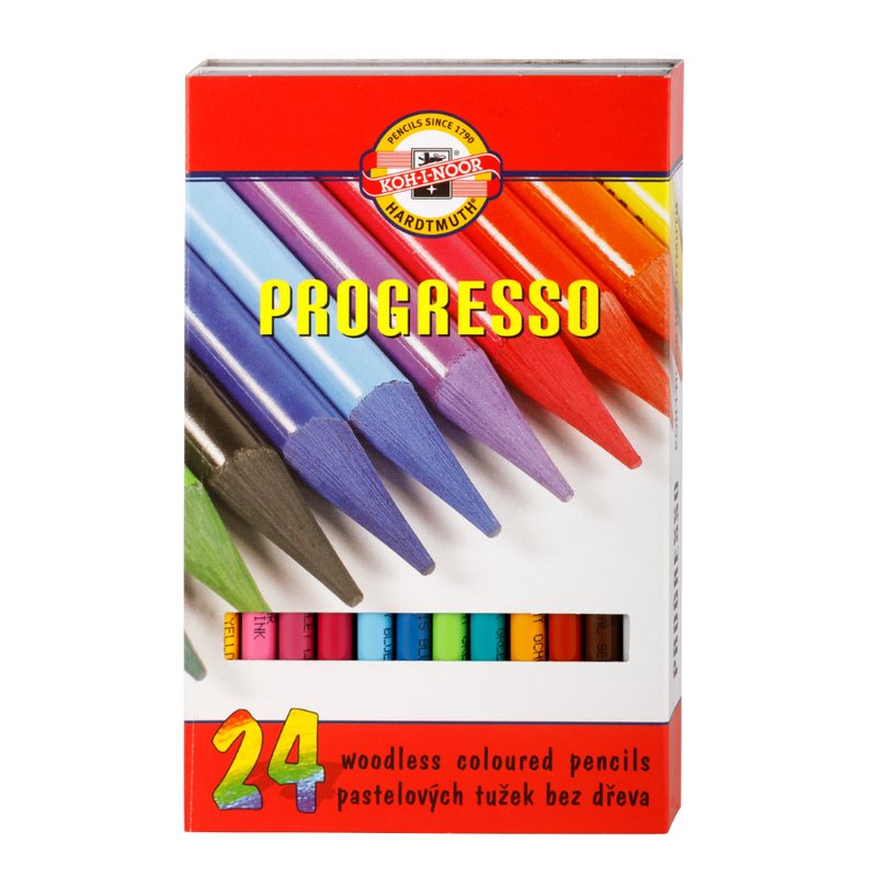 Progresso Schul- Vollminenfarbstifte  24er Pack im Pappetui