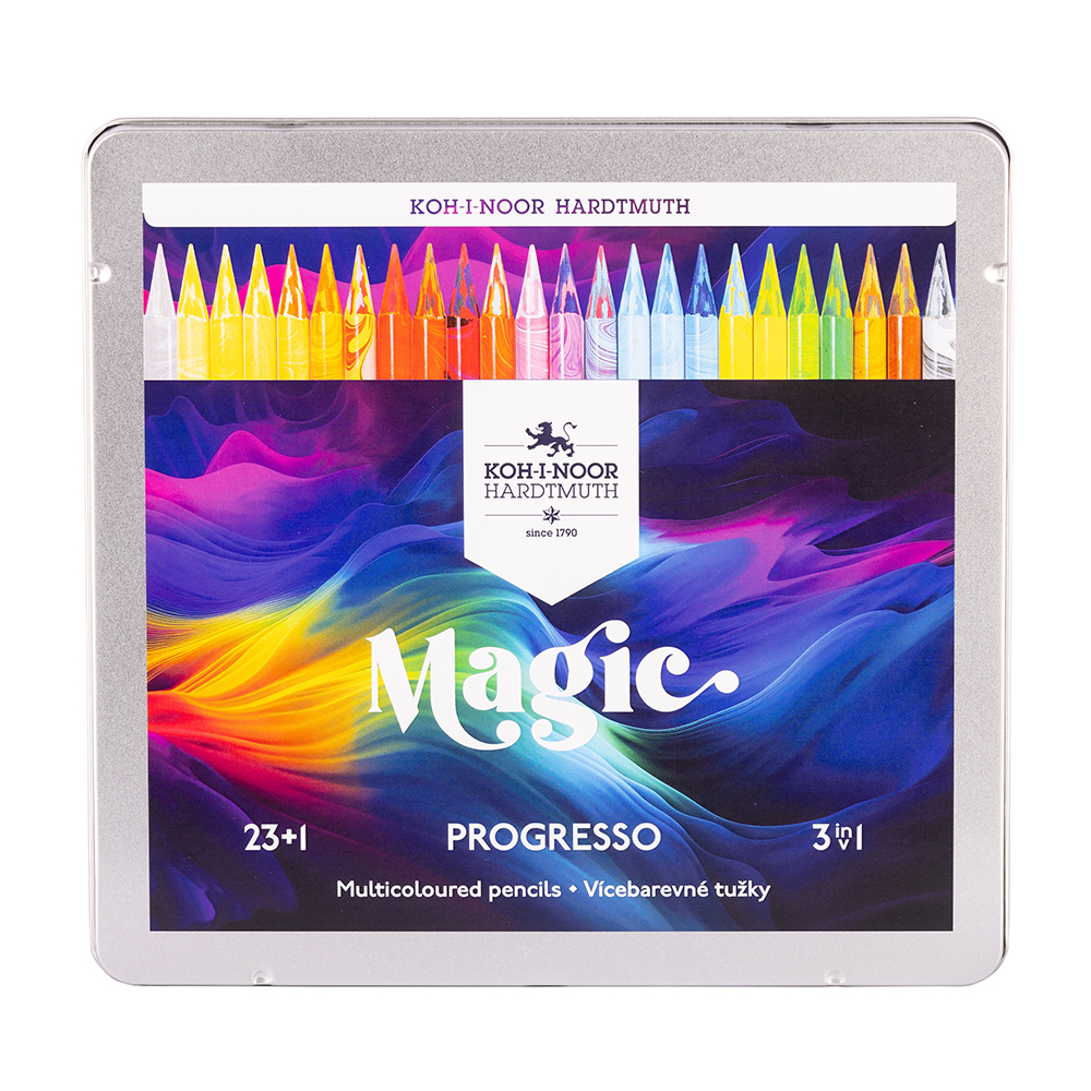 Progresso &quot; Magic&quot;Vollminenfarbstifte 24er Set im Metalletui / Christmas- Design
