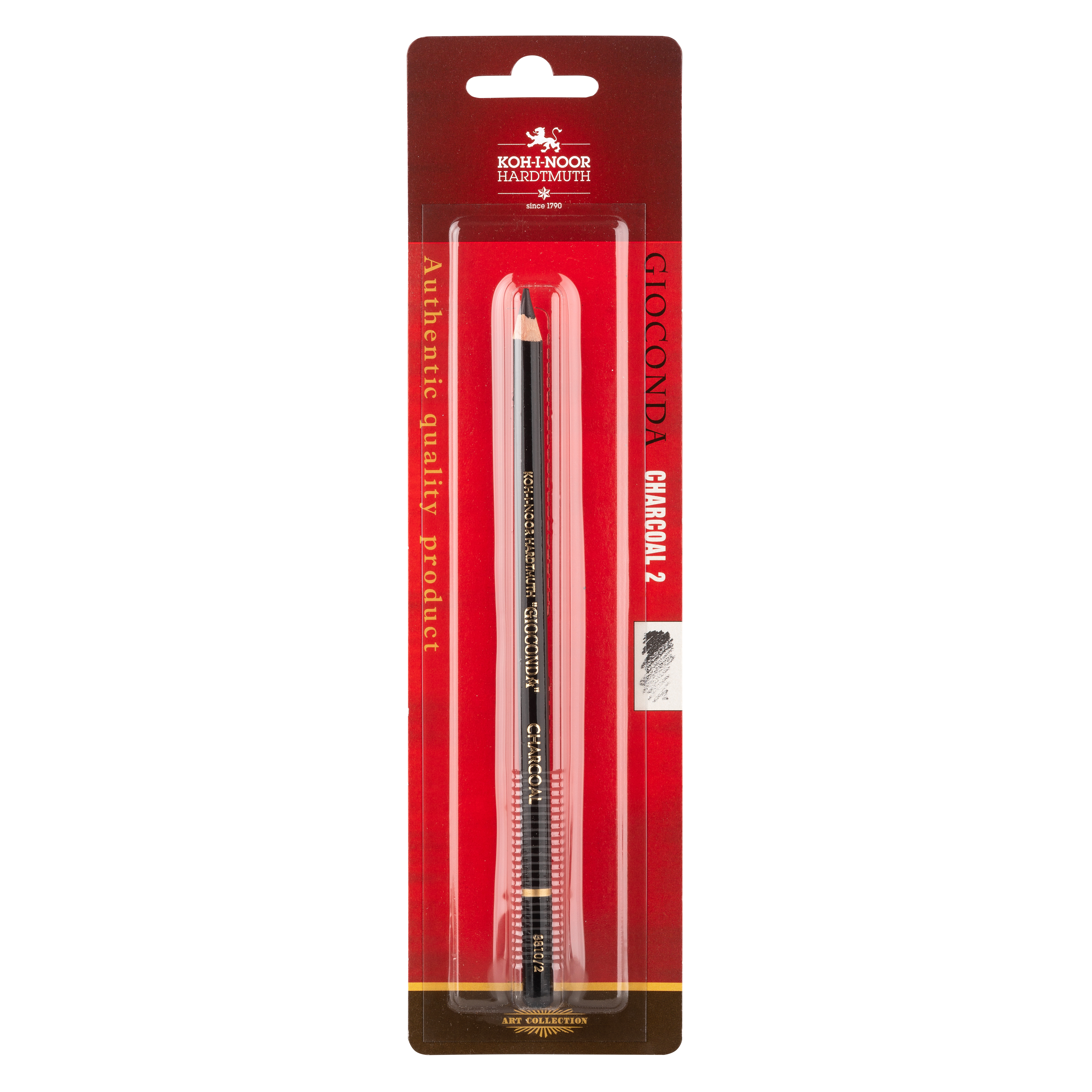 Zeichenkohle Reisskohle- Stift - schwarz H&#228;rtegrad 2 / mittel - im Blister