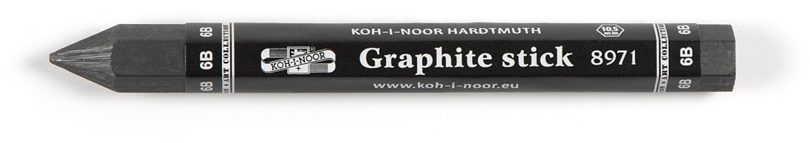 Graphitbl&#246;cke extra dicke Vollminenstifte - Gradation 6B - im 12er Pack