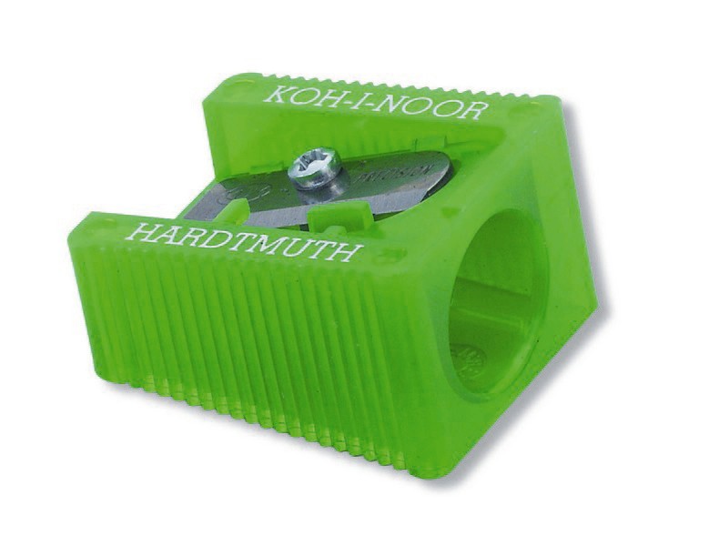 Anspitzer- Kunststoffspitzer / einfach 12 mm - farblich sortiert -  Jumbo- Dreikantspitzer