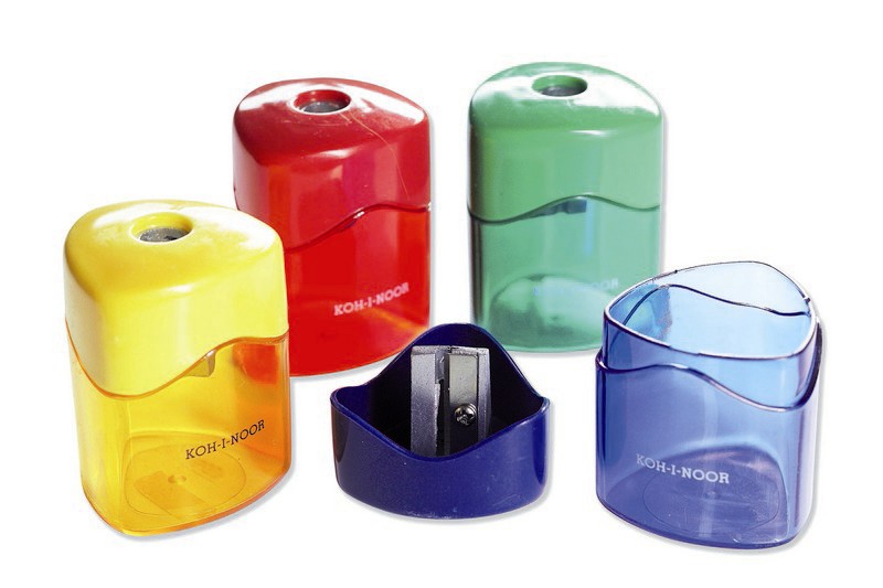 Anspitzer- Kunststoffspitzer / Dose einfach   8 mm - farblich sortiert 