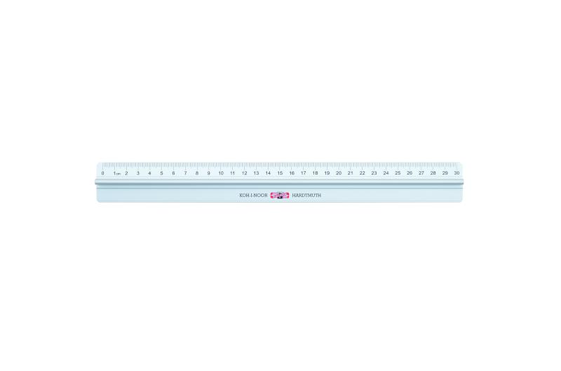 Lineal - Metall , 30 cm -  mit Griffleiste