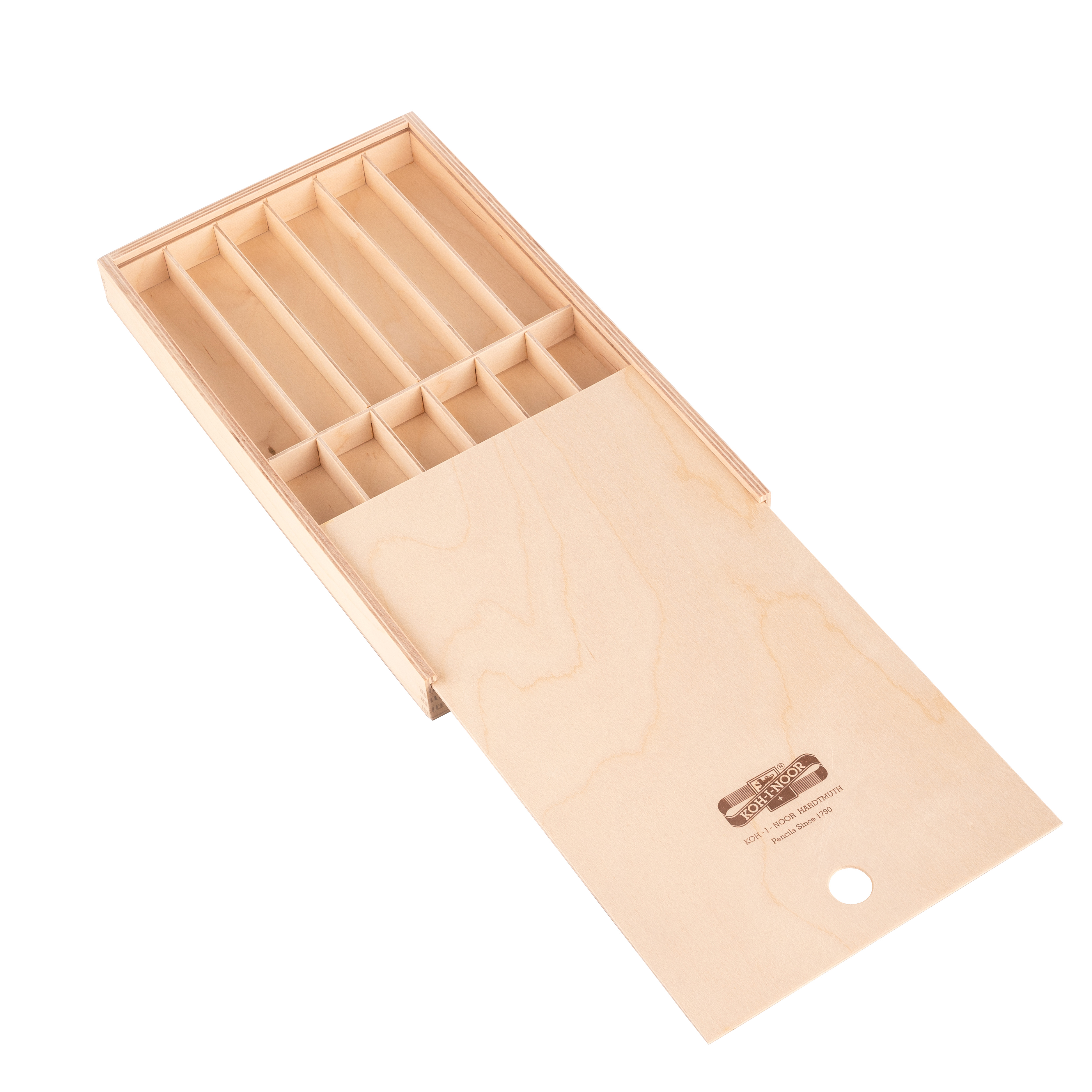 Holzschachtel  &quot; small &quot; mit Schiebedeckel  - 12 F&#228;cher -