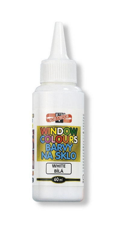 Fenstermalfarbe 60 ml  Glasmalfarbe  -  White  -