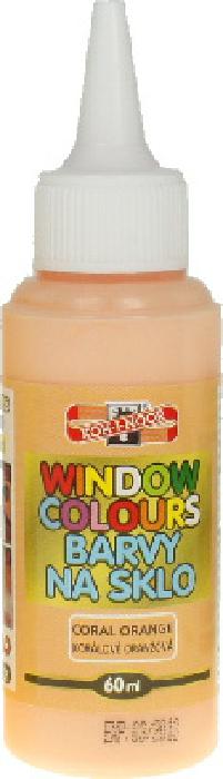 Fenstermalfarbe 60 ml  Glasmalfarbe  - Coral Orange -