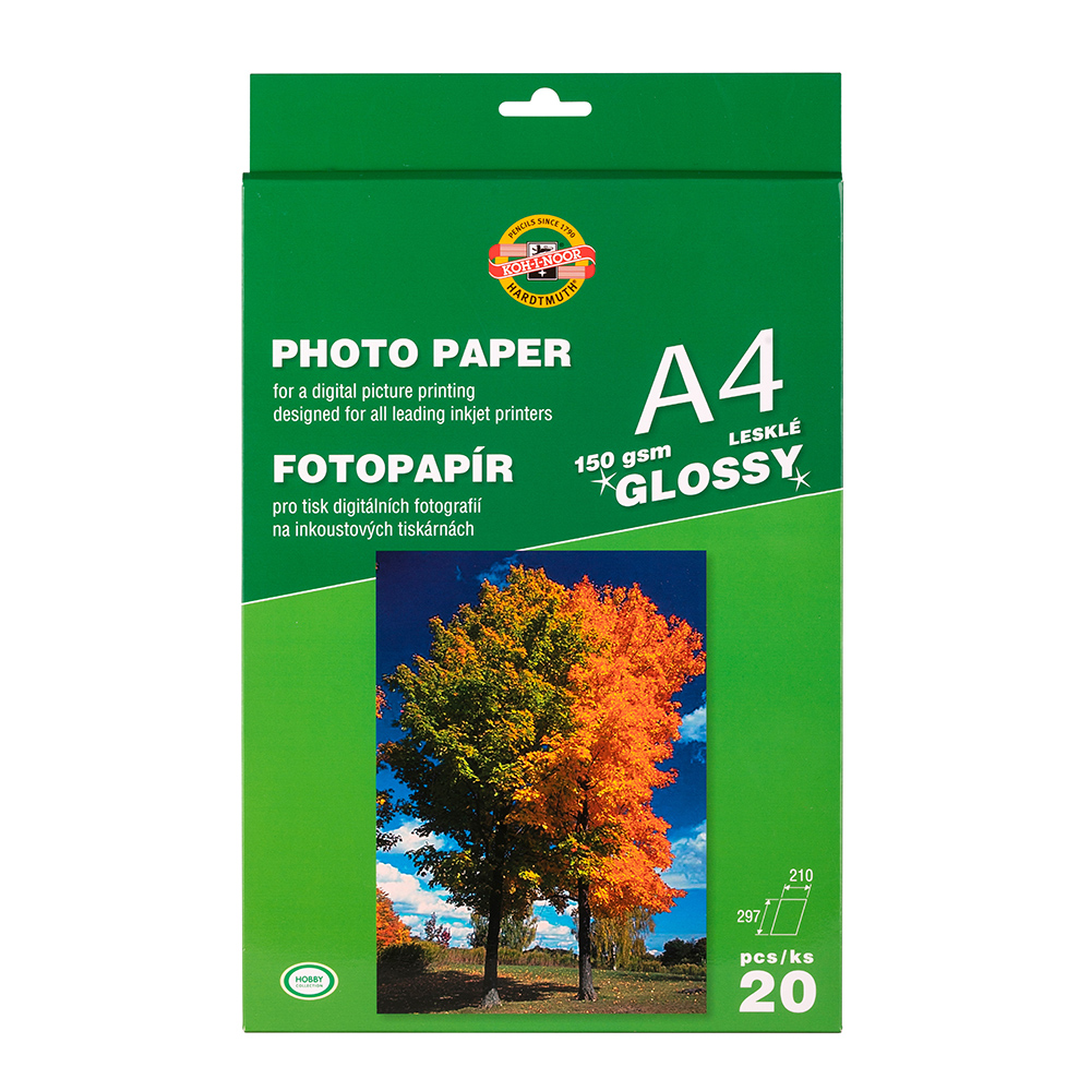 Fotopapier A4 -  weiss, gl&#228;nzend -  20 Blatt  150 g/m&#178;