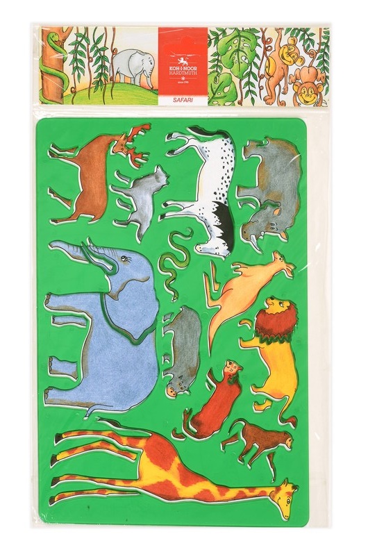 Schablone - Malschablone &quot; Safari &quot;  18,5 cm x 26,5 cm